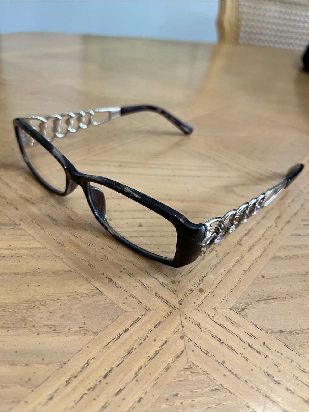 Women’s Chopard Tortoiseshell Pattern 23kt GP with Crystals Eye Glasses Frames